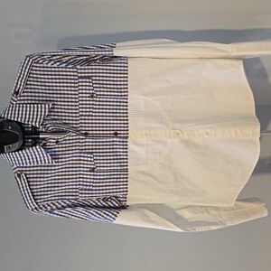 Frankie Morello  Brown and  Blue Checke Pattern Size L